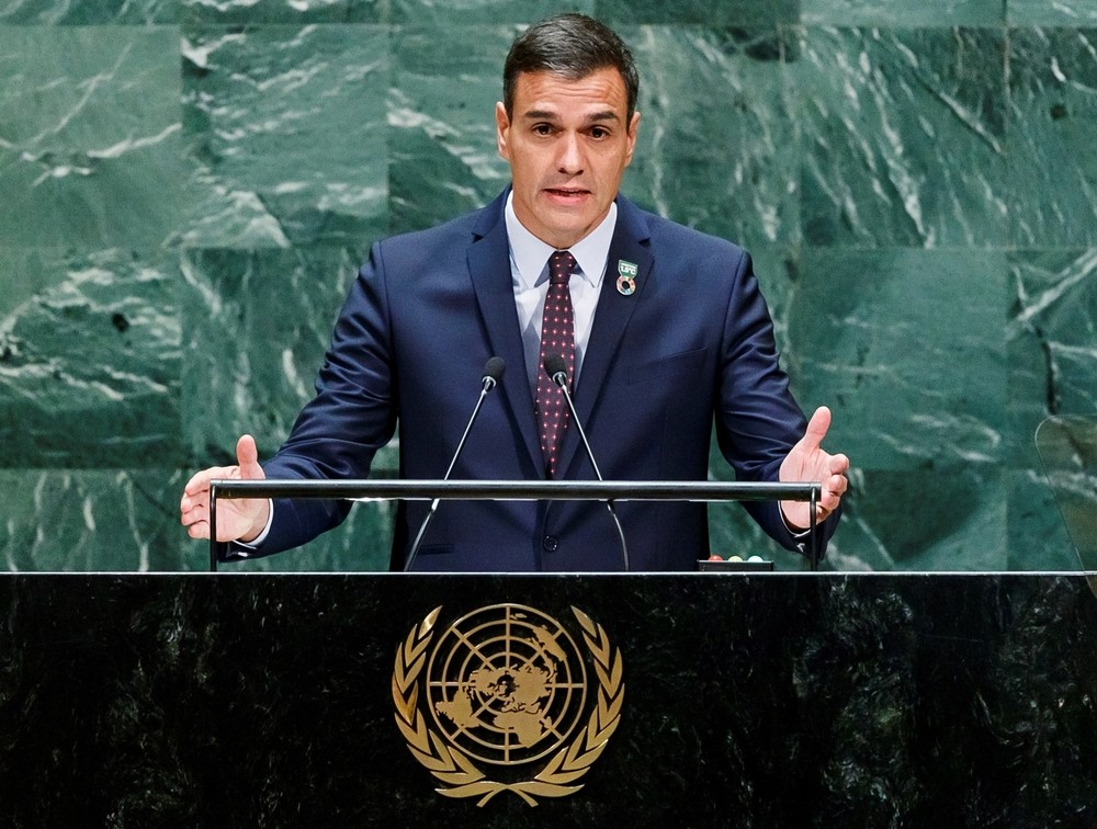 Sánchez reivindica en la ONU la exhumación de Franco