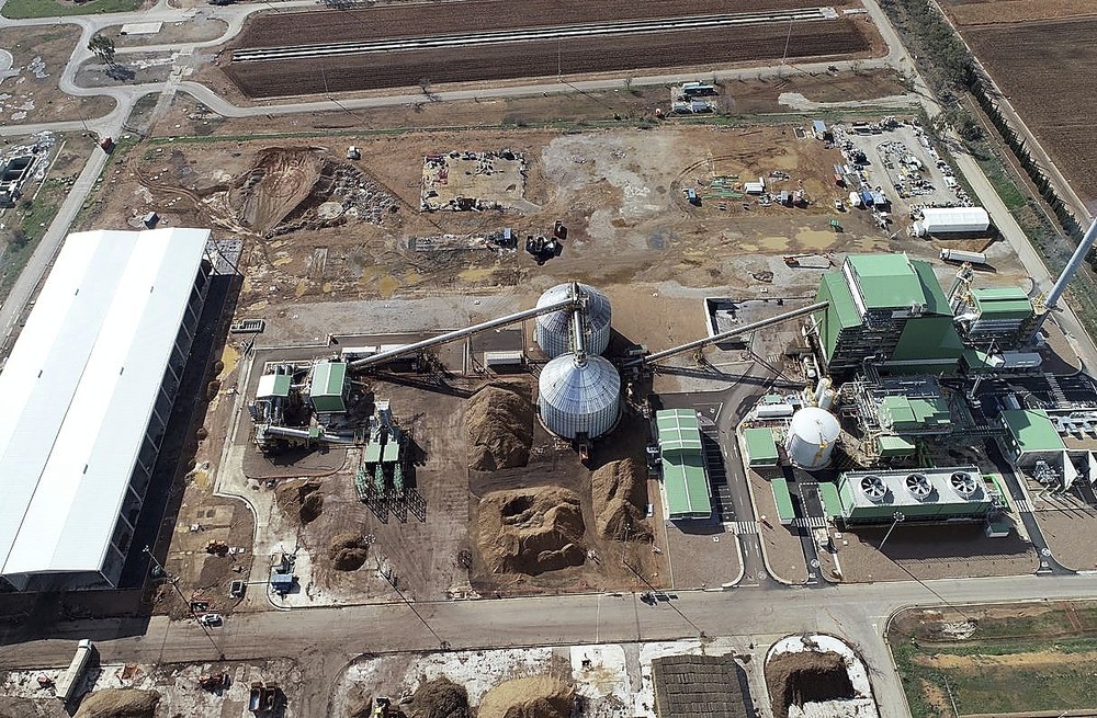 Vista aérea de la planta de biomasa ‘Biollano’ de Puertollano.