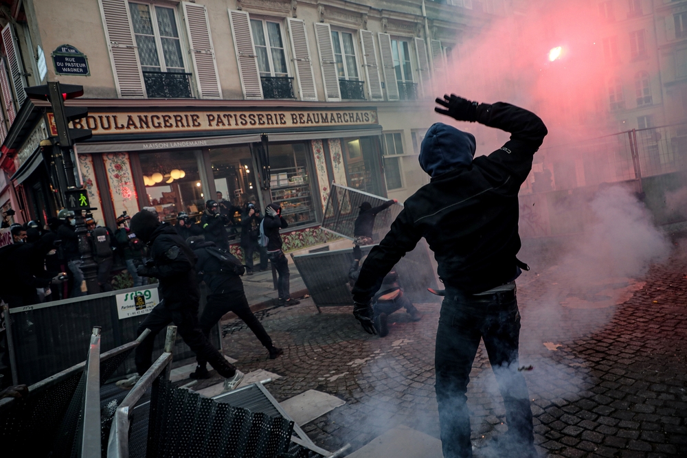 Protest against the newly voted global security law in Paris  / CHRISTOPHE PETIT TESSON