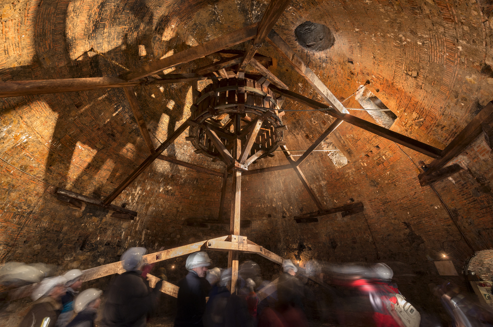 La mina de Almadén es hoy un Parque Minero visitable en el que se puede descender a las entrañas de la tierra, hasta 50 m de profundidad.
