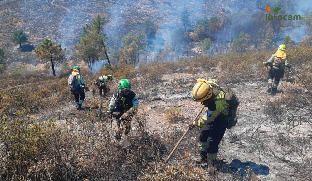 Estabilizado incendio Valdepeñas de la Sierra que pasa Nivel 0