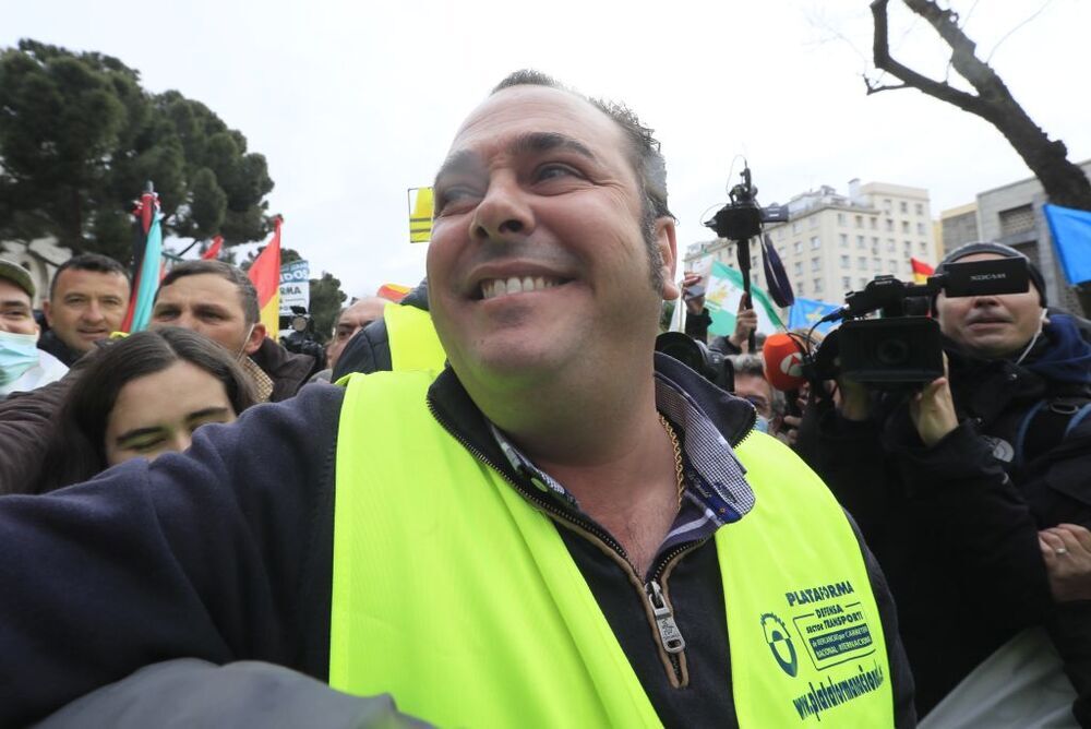 El presidente de la Plataforma Nacional por la Defensa del Transporte, Manuel Hernández.