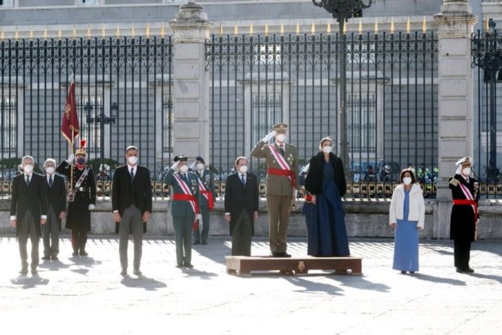 El Rey durante la celebración de la Pascua Militar en el Palacio Real de Madrid.  / CASA DE S.M. DEL REY