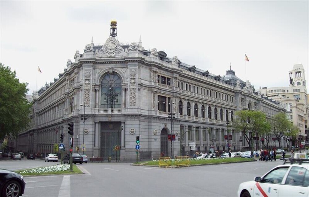 Fachada de la sede del Banco de España en Madrid.