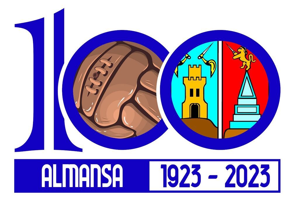 El logotipo que se usará para conmemorar los 100 años del fútbol en Almansa.