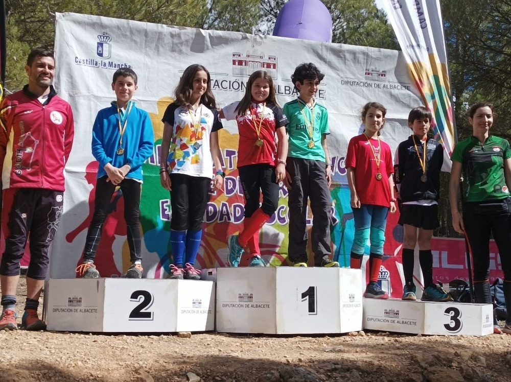 Ganadores en la disciplina de orientación celebrada en Almansa.