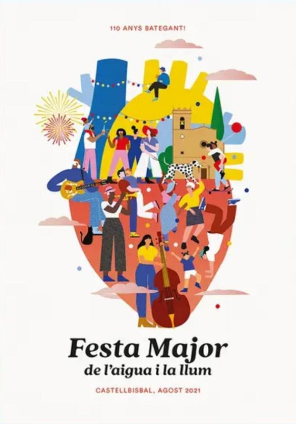 Así se anunció la ‘Festa Major’ de Castellbisbal (Barcelona).