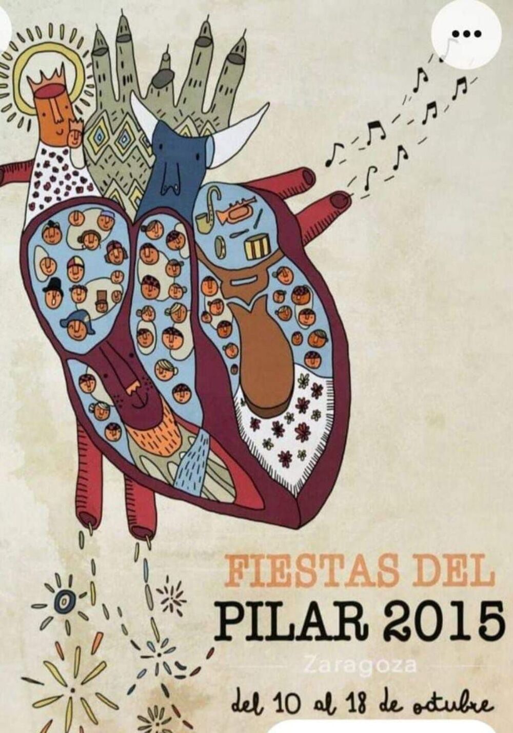 Cartel de las Fiestas del Pilar 2015 de Zaragoza.