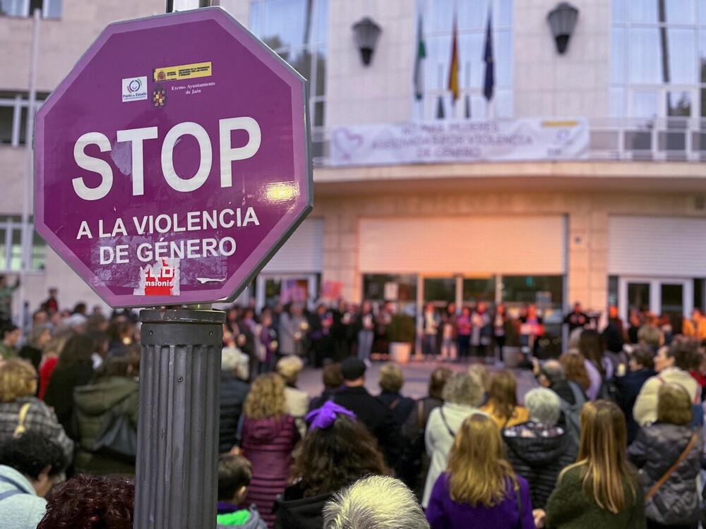 Imagen de una concentración contra la violencia machista