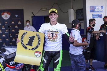 Fermín Aldeguer, campeón de Europa de Moto2 en Jerez