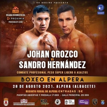 Johan Orozco boxeará en la velada de Alpera