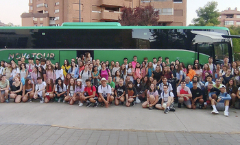 Jóvenes de Albacete en el encuentro de Juventud de Compostela