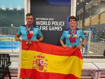 Policías y bomberos traen 34 medallas de Róterdam