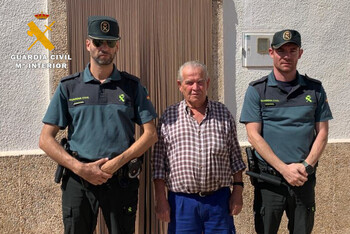 La Guardia Civil rescata a un anciano desaparecido en Barrax