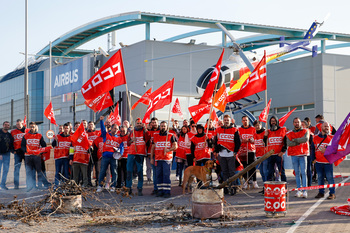 Más del 90% de la plantilla de Airbus secunda la huelga