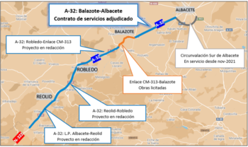 Adjudican la redacción del proyecto de la A-32 desde Balazote