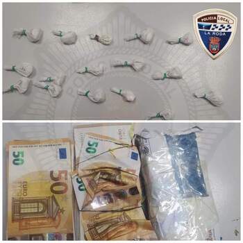 La Policía Local incauta 14 dosis de cocaína y 6.000 euros