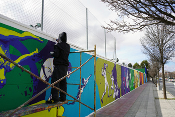 El Campo Municipal de La Roda tendrá un gran mural