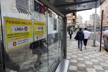 Las obras de Hermanos Falcó alteran el itinerario del bus